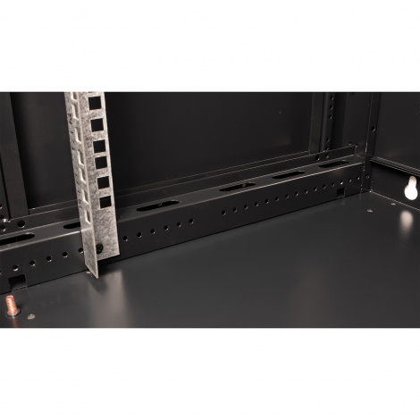 Шкаф 19" телекоммуникационный настенный,  18U 901x600х450 мм, дверь перфорация, черный